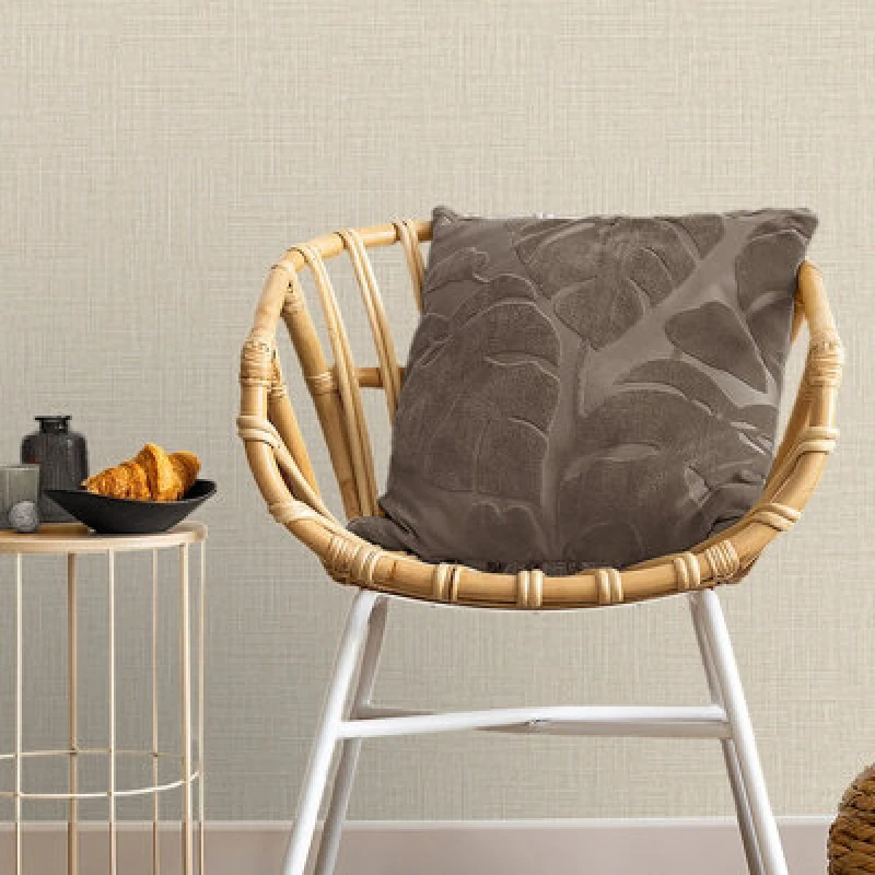 Image of Belgravia Decor Belgravia Decor Zambaiti Parati Marrakech Small Weave Cream Wallpaper Cream