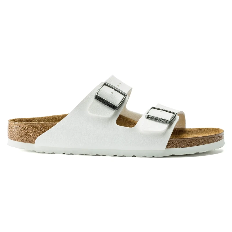 Image of Birkenstock Womens Arizona Two Strap Sandals White Birko, 6