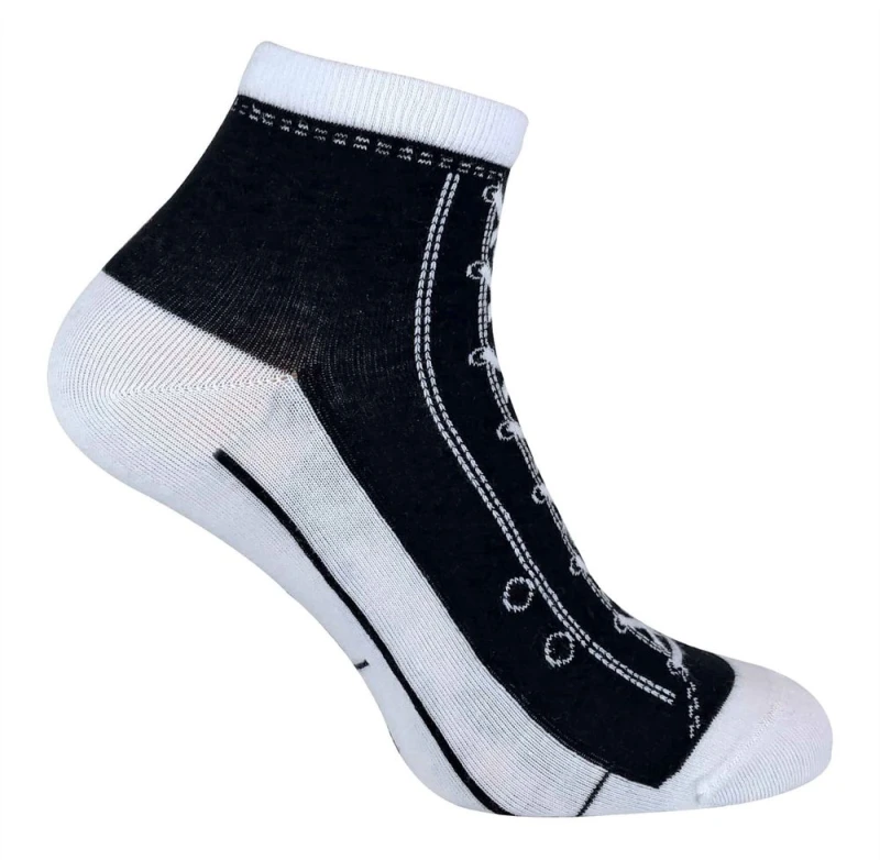 Image of Sock Snob Sock Snob - Lace Up Converse Socks - 4-7 UK / Black