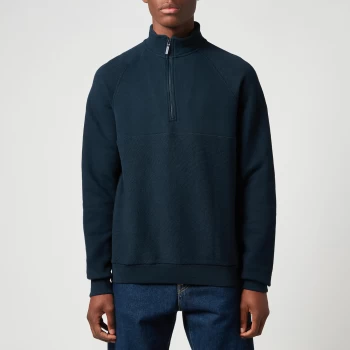 Image of Barbour 55 Degrees North Mens Wear Half Zip Sweatshirt - Navy - M