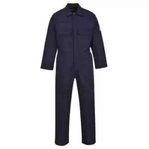 image of Biz Weld Mens Flame Resistant Overall Navy Blue 6XL 32"