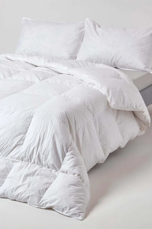 Image of Homescapes 10.5 Tog Duvet Duck Feather And Down Single Duvet/quilt For Autumn Anti Allergy Washable, Rds & Oeko-Tex Certified