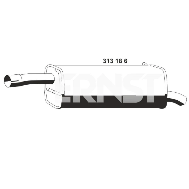 Image of ERNST 313186 Rear silencer Rear End Silencer (3437)