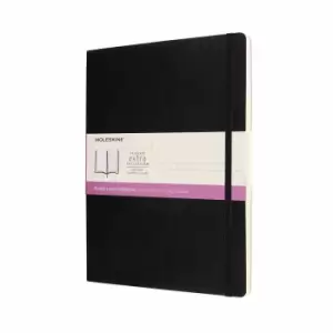 Image of Moleskine Double Layout Soft Cover Notebook Ruled/Plain XLarge, black