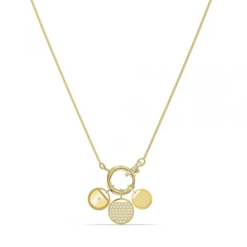 Image of Swarovski Ginger Gold Plated Charm Necklace White Jewellery