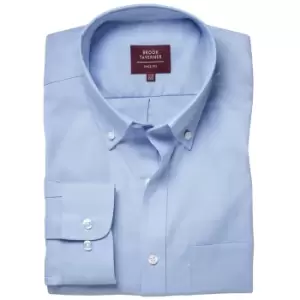 image of Brook Taverner Mens Whistler Long-Sleeved Formal Shirt (15.5in) (Sky Blue)