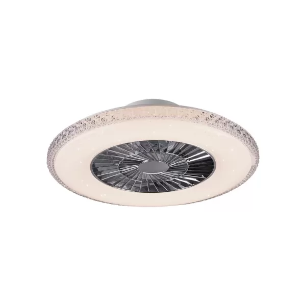 Image of Harstad Modern Ceiling Fan Chrome 3000-6500K Remote control