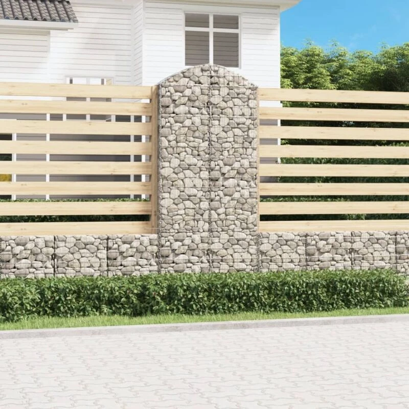Image of VIDAXL Vidaxl - Arched Gabion Basket 100x30x220/240cm Galvanised Iron 8720845650940