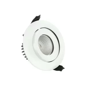 Integral Lighting - Integral Luxfire Fire Rated Tiltable Downlight 92mm Cutout IP65 750LM 9W 4000K 55 Beam Dimmable 83LM/W White