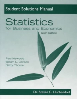 Image of Student Solutions Manual by Steven C Huchendorf Book