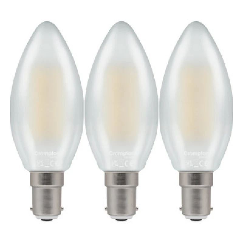 Image of Crompton Lamps LED Candle 5.9W B15 Dimmable Filament Warm White Pearl