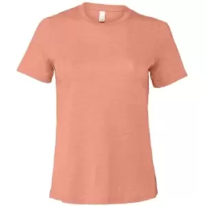 image of Bella + Canvas Womens/Ladies CVC Relaxed Fit T-Shirt (M) (Heather Sunset)