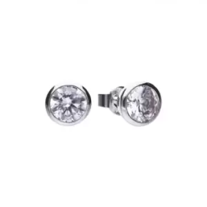 image of Diamonfire Silver White Zirconia Solitaire Earrings E5620