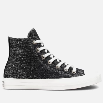 Converse Womens Chuck Taylor All Star Wabi Sabi Hi-Top Trainers - Black/Silver/White - UK 8