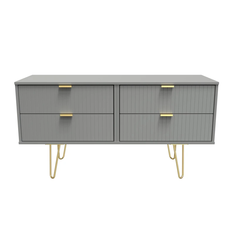 Image of Ready Assembled 2 U Bexley 4 Drawer Bed Box (Ready Assembled) in Dark Grey Size: Small Dark Grey Unisex Small