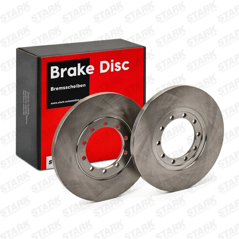 Image of STARK SKBD-0022283 Brake disc Rear Axle, solid, Cast Iron, Uncoated, Untreated, without bolts/screws Cast Iron Brake Disc (82)
