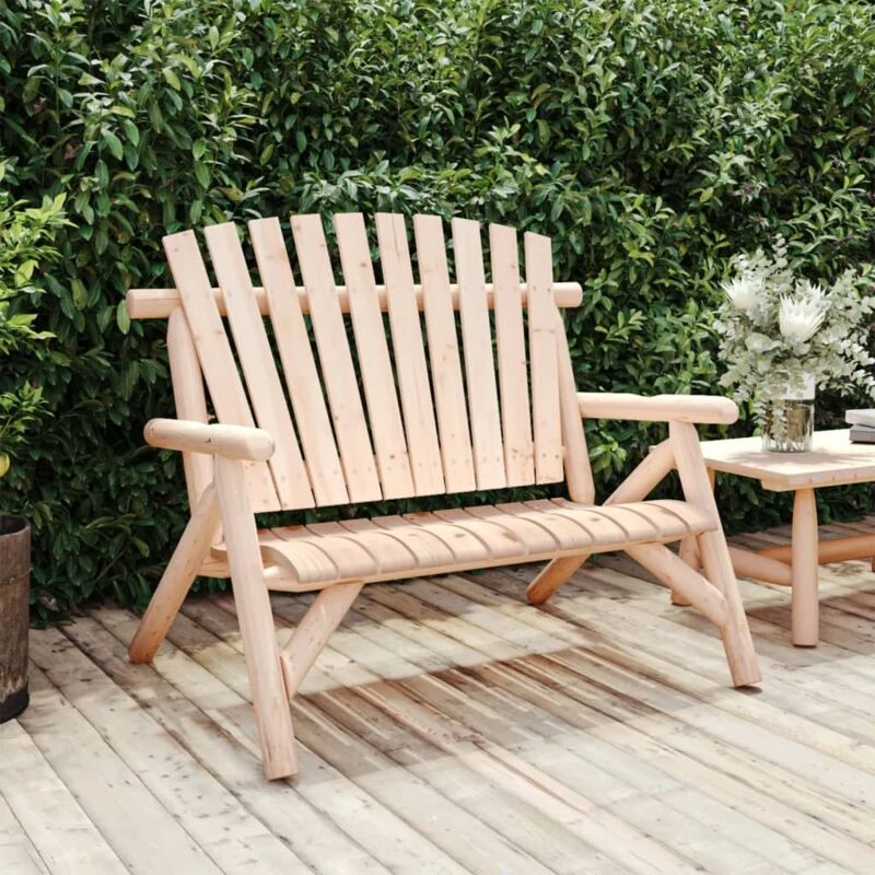 Image of VIDAXL 2-Seater Garden Bench 119x85x98cm Solid Wood Spruce Vidaxl 8720845754631