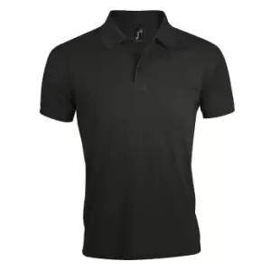 Image of SOLs Mens Prime Pique Plain Short Sleeve Polo Shirt (3XL) (Dark Grey)