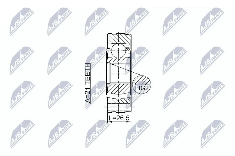 Image of NTY CV joint kit NTY NPW-SU-011