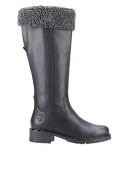 Image of Cotswold Cheltenham Knee Boots, Black, Size 3, Women