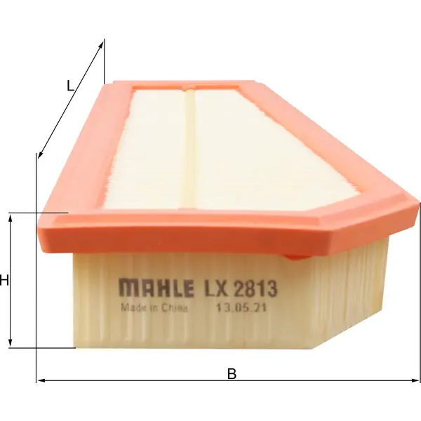 image of Air Filter Lx2813 77841141 By Mahle Original