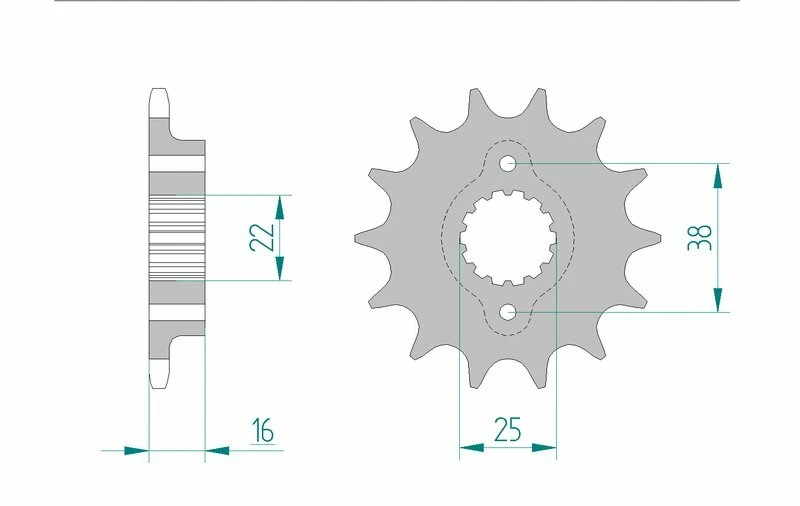 Image of AFAM Steel Standard Front Sprocket 52604 - 520