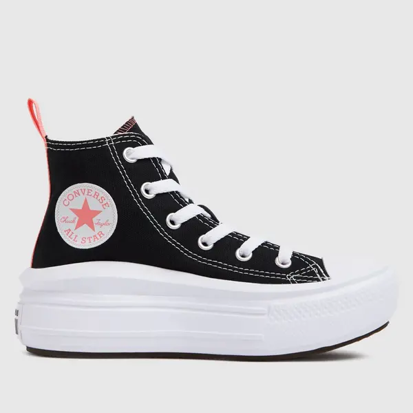 Image of Converse Black & pink move color pop Girls Junior trainers Black/pink UK 12 (EU 30)