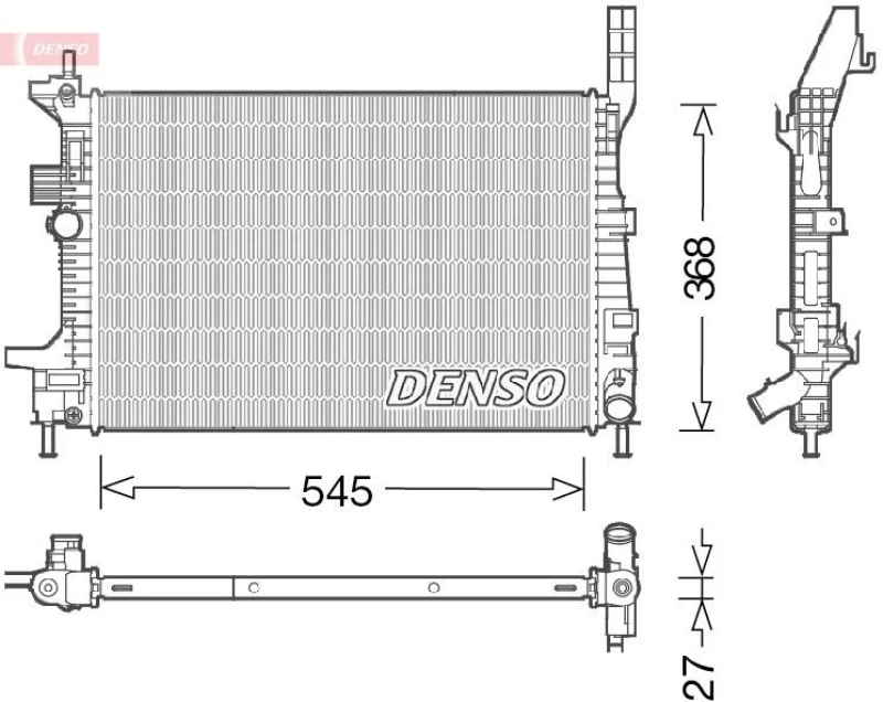 Image of DENSO Engine radiator DENSO DRM10029