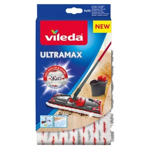 Image of Vileda 1-2 spray Grey red & white Microfibre Mop head refill (W)160mm