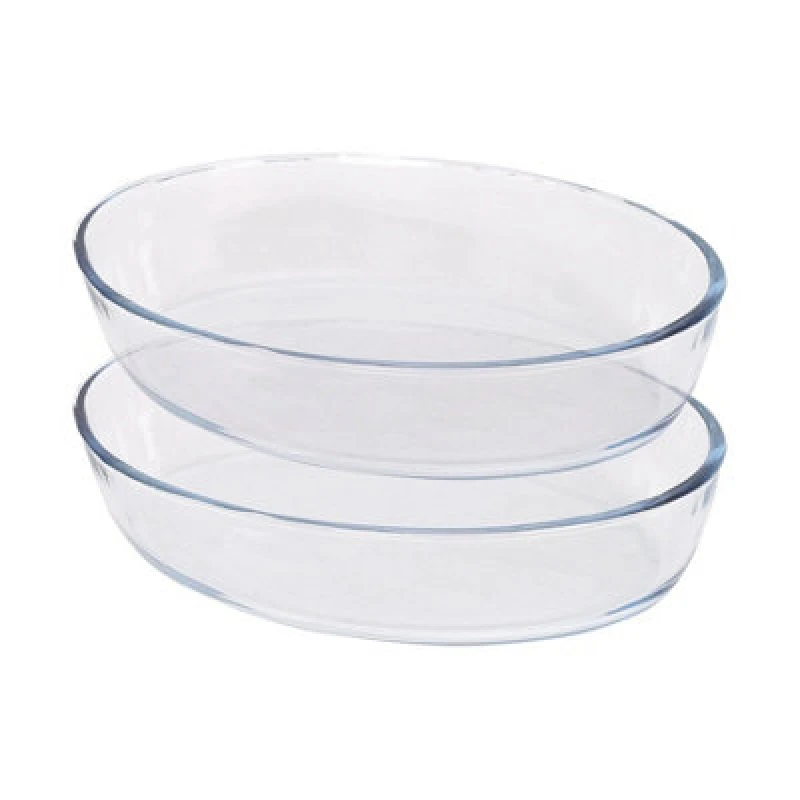 Image of Argon Tableware Oval Glass Oven Dishes - 26Cm X 18Cm - Pack Of 2
