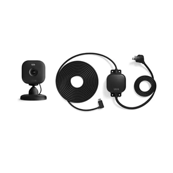 image of BLINK Mini 2 Full HD 1080p WiFi Security Camera with Weather Resistant Adapter - Black, Twin Pack, Black 5056489782314