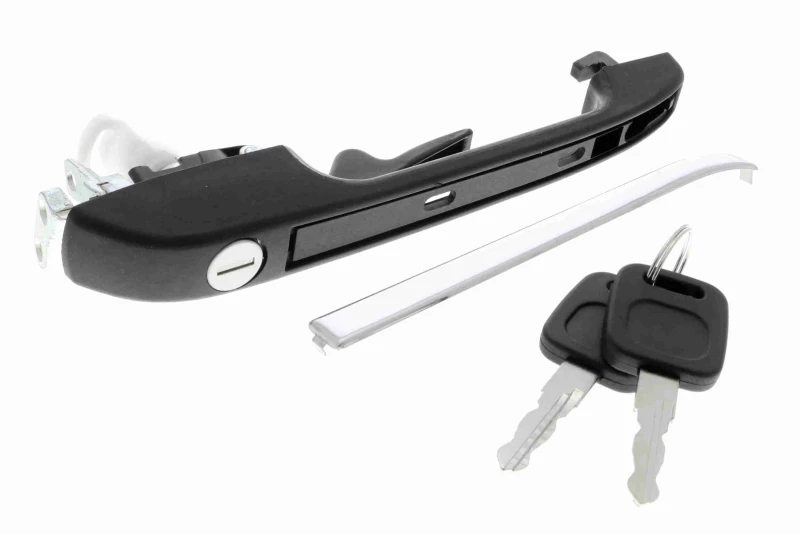 Image of VAICO V10-6152 Door Handle Left Front, black, with key, Original VAICO Quality Door Handle (1373)