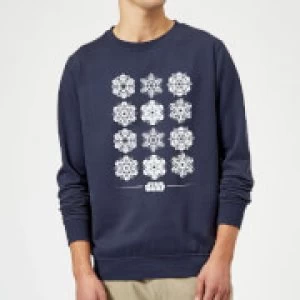 Image of Star Wars Snowflake Christmas Sweatshirt - Navy - 3XL