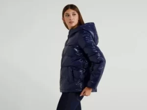 image of Benetton, "eco-recycle" Padded Jacket, taglia 38, Blue, Women