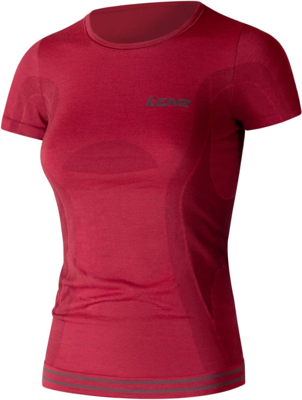 Image of Lenz 6.0 Merino Round Neck Women T-Shirt, red, Size L
