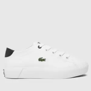 image of Lacoste White & Black Gripshot Junior Trainers