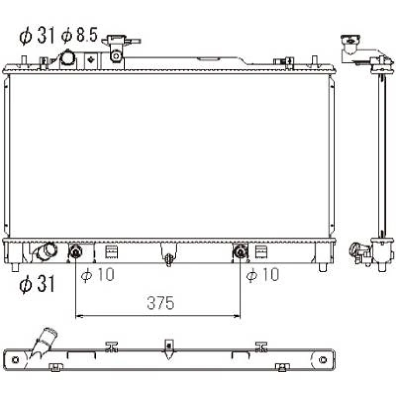 Image of Engine radiator DIEDERICHS DCM2275