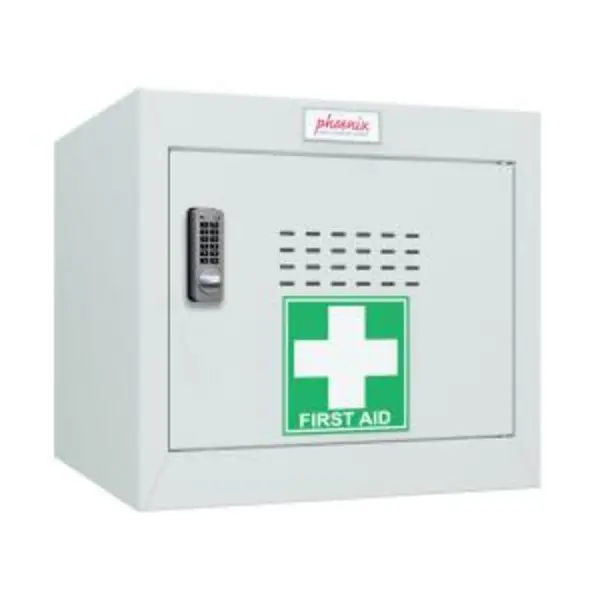 image of Phoenix MC Series Size 1 Cube Locker in Light Grey with Electronic