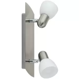 image of Enea - 2 Light Twin Adjustable Spotlight Satin Nickel, E14 - Eglo