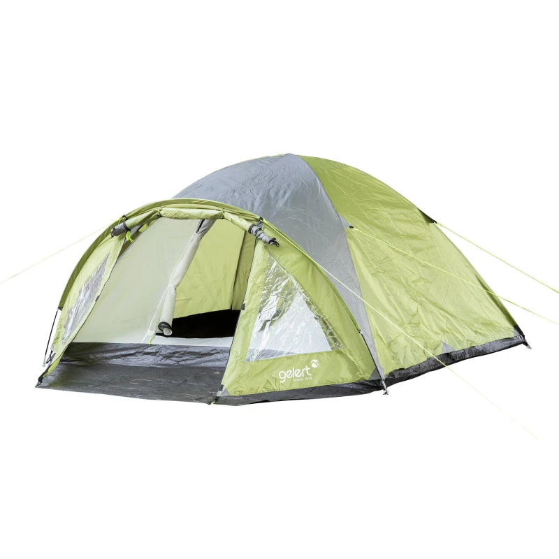Image of Gelert Rocky 4 Tent Adults - Green Green One Size
