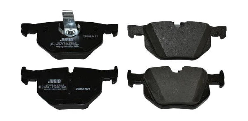 Image of JURID 573224J Brake pad set prepared for wear warning indicator, without accessories, with piston clip Brake Pad Set,disc brake (402)
