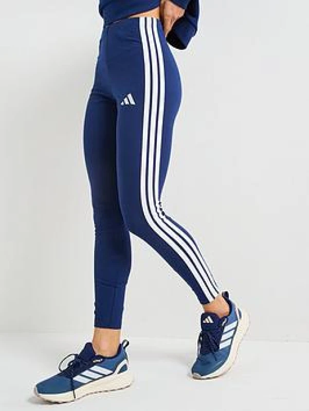 Image of adidas adidas Essentials 3 Stripe Leggings Womens - Blue XL Female