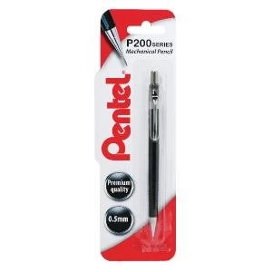 image of Pentel P200 Automatic Pencil 0.5mm Black Barrel XP205