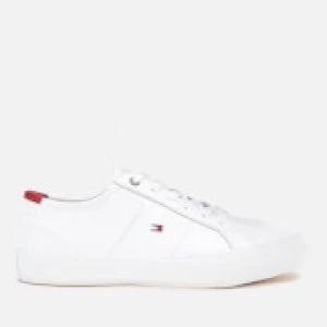 Image of Tommy Hilfiger Mens Core Corporate Flag Low Top Trainers - White - UK 7