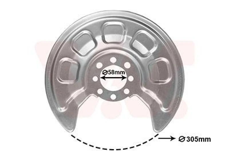 Image of VAN WEZEL Brake disc backing plate VAN WEZEL 5867375