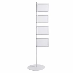 Image of Bi-Office Standing Desk with Acrylic Board 550x720 and Wheels SUP3502