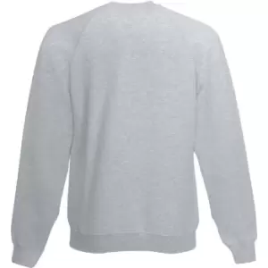 Image of Fruit Of The Loom Childrens Unisex Raglan Sleeve Sweatshirt (12-13) (Heather Grey)