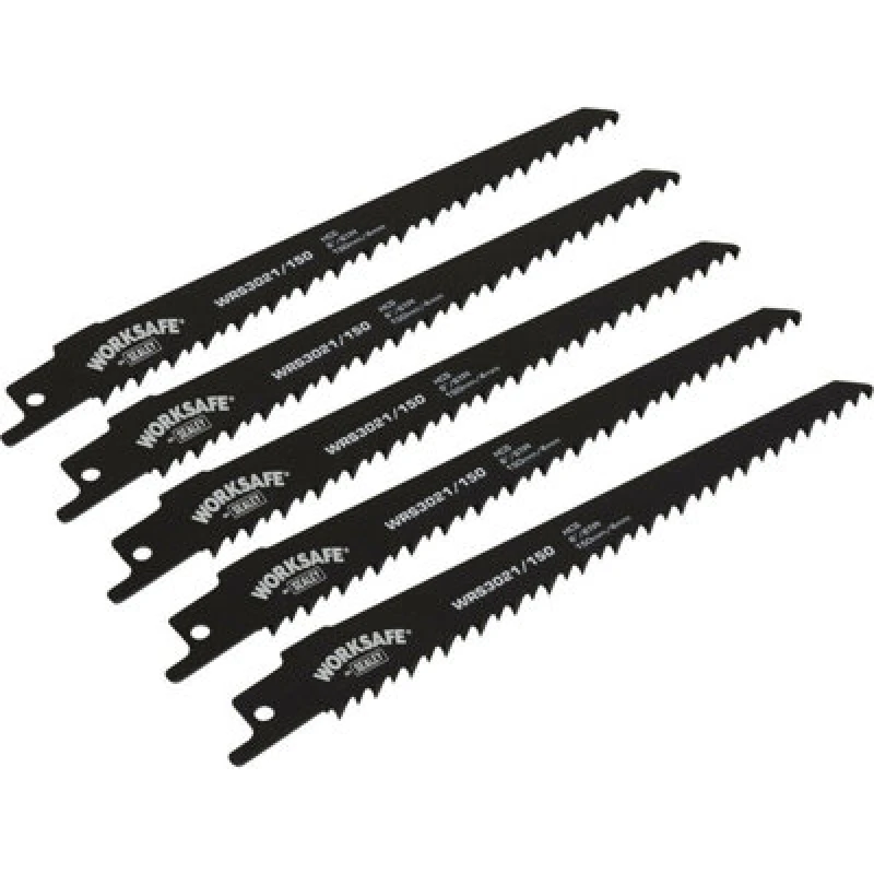 Image of Loops 5 PACK 150mm Reciprocating Saw Blade - 6 TPI - Medium Cut Wood Concrete Multi