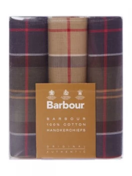Image of Barbour Tartan handkerchief boxed gift set Red