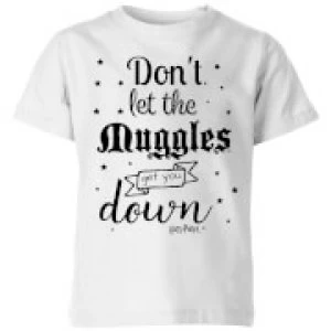 Image of Harry Potter Don't Let The Muggles Get You Down Kids T-Shirt - White - 11-12 Years
